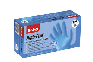 Nitrile Gloves Blue PowderFree LARGE - High Five - Esko