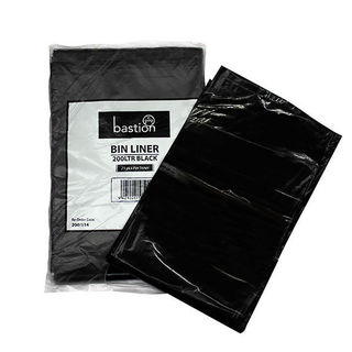 Bin Liner Black 200 Litre - Bastion