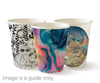 8oz Coffee Cups Art Series (80mm) Single Wall - BioPak