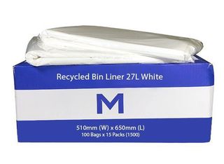 Office Bin Liner Medium 27L White - Matthews