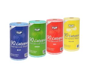 Tuf Calypso Food Service Wipes Roll - Red - Edco