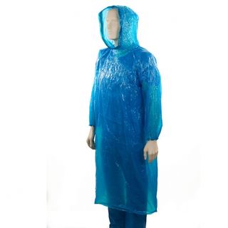PE Full Length Splash Jacket with Hood - Blue - Bastion