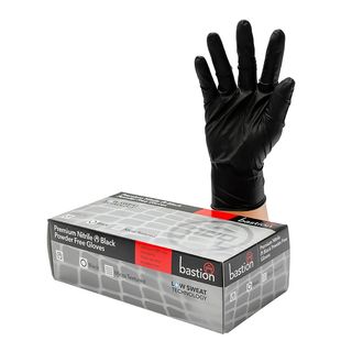 Bastion Nitrile Black PowderFree Gloves XX-LARGE- UniPak
