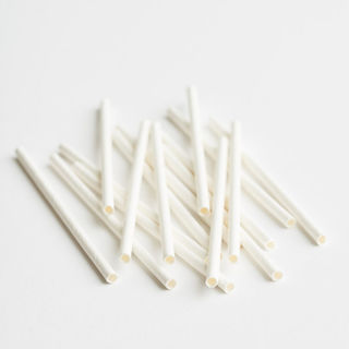 3Ply Drinking Straws COCKTAIL PLAIN WHITE - Epicure
