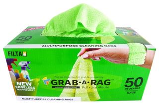 Grab-A-Rag Microfibre Cloths Green, Carton 8 boxes - Filta