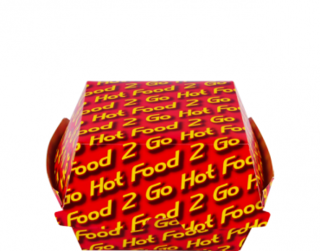 Hot Food 2 Go Burger Clams, Large Printed - Castaway