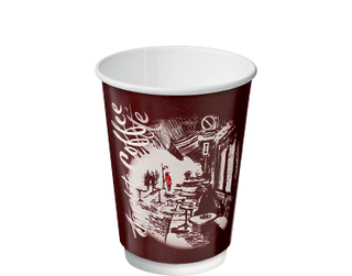 12oz Cafe Montmartre Double Wall Paper Hot Cup - Castaway