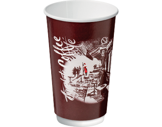 16oz Cafe Montmartre Double Wall Paper Hot Cup - Castaway