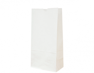 #8 SOS Paper Bags, flat bottom, White - Castaway