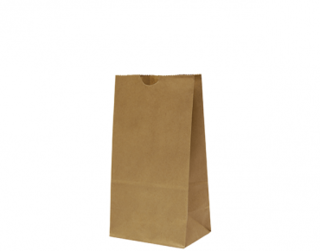#4 SOS Paper Bags, flat bottom, Brown - Castaway
