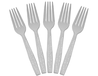Elegance' Premium Plastic Forks, White 173 mm - Castaway