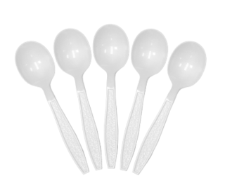Elegance' Premium Soup Spoons, White 144 mm - Castaway