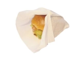 Wrap greaseproof T0 - 33x25cm 30gsm burger wrap - Vegware
