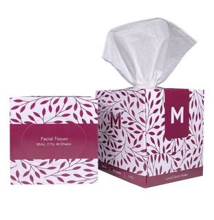 Cube Facial Tissues - White, 2 Ply, 90 Sheets - Matthews