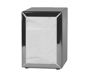 Costwise' Napkin Dispenser, Compact Fold, Stainless steel - Castaway