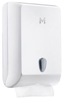 Interfold Towel Dispenser - White, 700 Sheet Capacity  - Matthews