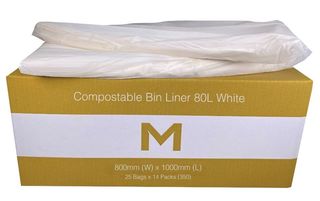 Bin Liners 80L Compostable White - Matthews