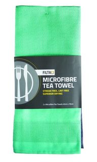 FILTA XL MICROFIBRE TEA TOWEL SKY 2 PACK (45CM X 70CM) - Filta