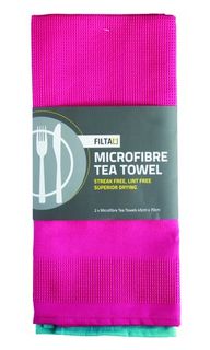 Filta XL Microfibre Tea Towel Cerise 2 pack (45cm X 70cm) - Filta