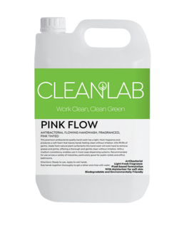 PINK FLOW - antibacterial flowing hand washfragranced, pink tinted, 5Litres - CleanLab