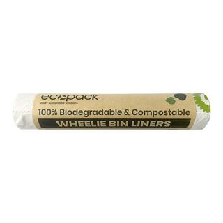 140L Compostable Wheelie Bin Liners, Roll - Ecobags