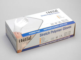 Polymer Gloves - Powder Free MEDIUM - Coastal