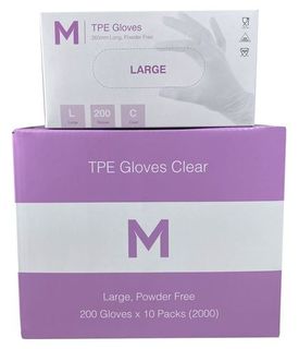 TPE Powder Free Gloves - Clear LARGE - Matthews