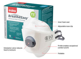 Breathe Easy P2 Flat Fold Mask with Valve - Esko