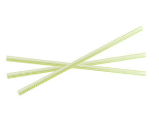Straws PLA 7ml Clear with Green Stripe - Vegware - Pack