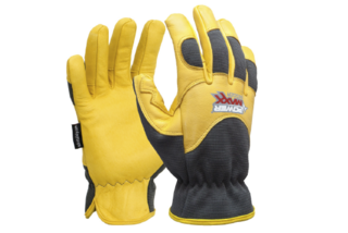POWERMAXX RIGGER Premium Gold Leather Mechanic Riggers Glove, Medium - Esko