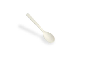 Compostable teaspoon recycled RCPLA 116mm - white - Vegware - Carton