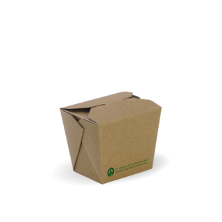 8oz noodle box - FSC Mix - printed kraft-look - Biopak