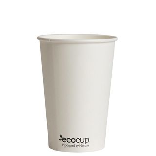 Hot Cup PLA Single Wall 10oz White (80mm) - Ecoware