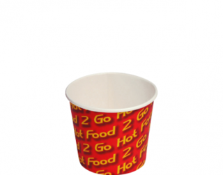 Small Chip Cups 8 oz - Hot Food 2 Go, Sleeved - Castaway