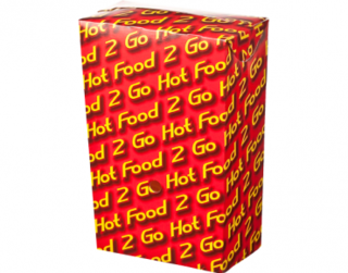 Large Chip Box - Hot Food 2 Go, Sleeved - Castaway