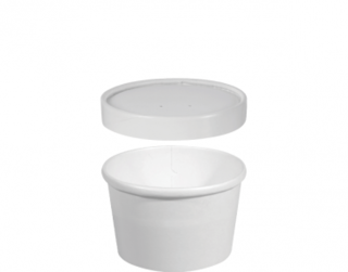 Heavy Weight Paper Containers & Vented Lids 8 oz Small - Castaway