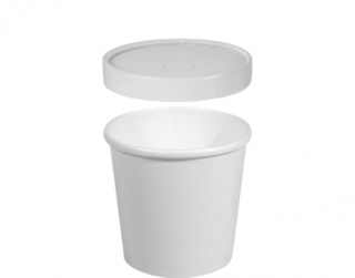 Heavy Weight Paper Containers & Vented Lids 12 oz Medium - Castaway
