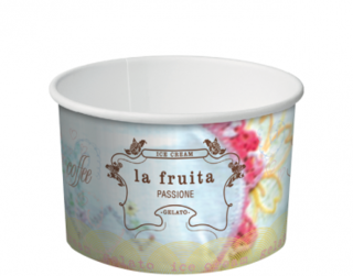 La Fruita Paper Ice Cream / Gelato Cups 3 Scoop 8 oz - Castaway