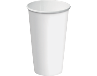 16oz White Single Wall Paper Hot Cup w/Classic Lid - Castaway