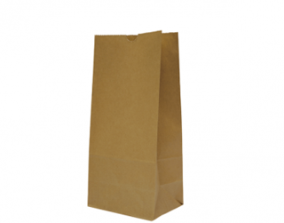 #8 SOS Paper Bags, flat bottom, Brown - Castaway