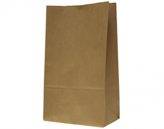 #16 SOS Paper Bags, flat bottom, Brown 390H x 240W x 120G - Castaway