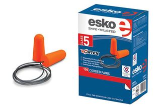 Vortex Disposable Corded Earplugs, Class 5 (100 Pairs) Orange - Esko