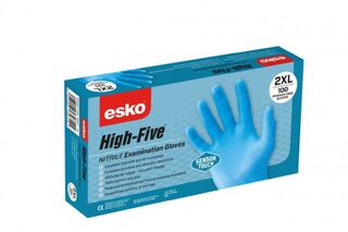 HIGH FIVE Sensortouch Light Blue Disposable Nitrile Glove LARGE - Esko