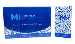 Tissue Pocket Packs - White, 4 Ply, 10 Sheets - Matthews
