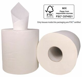 Centre Feed Paper Towel - White,  1 Ply - Matthews