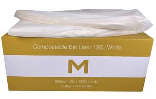 Bin Liner 120L Compostable White - Matthews
