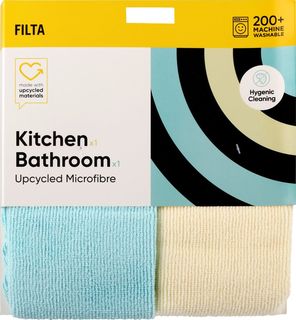 Filta Microfibre Cloth Multipack - Kitchen & Bathroom YELLOW/GREEN 2 Pack - Filta