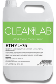 ETHYL-70 - alcohol based surface disinfectant 70% 5Litres - CleanLab