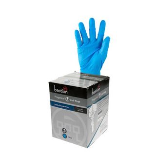 Progenics Nitrile P/F Blue Gloves Medium - UniPak