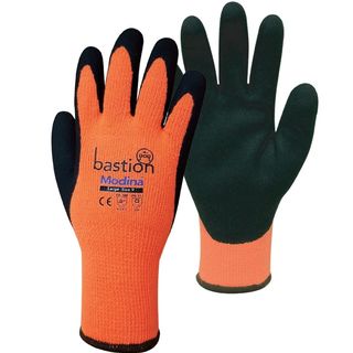 Cut 3 HPPE Gloves High Viz Orange LARGE Pack 12 pairs - Bastion Modina